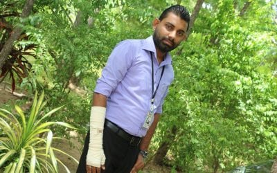 පොඩි හදිසි අනතුරකට මුහුණ දෙන්න වුණා